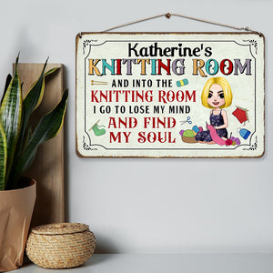 Personalized Gifts For Knitting Girl Metal Sign, Decor Idea For Knitting Soul 03qhqn290724hh - Metal Signs - GoDuckee