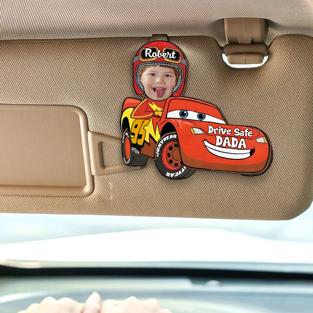 Drive Safe Daddy Car Visor Clip Personalized Gifts For Dad 06ACPU280525 - Car Visor Clip - GoDuckee