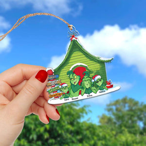 Personalized Christmas Gifts For Family, Cartoon Family Acrylic Ornament 02TOQN090924 - Ornament - GoDuckee