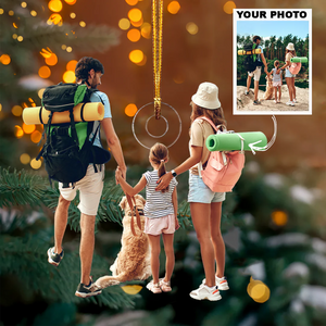 Custom Photo Gifts For Camper, Upload Camping Photo Christmas Ornament 47pgxx290824 - Ornament - GoDuckee