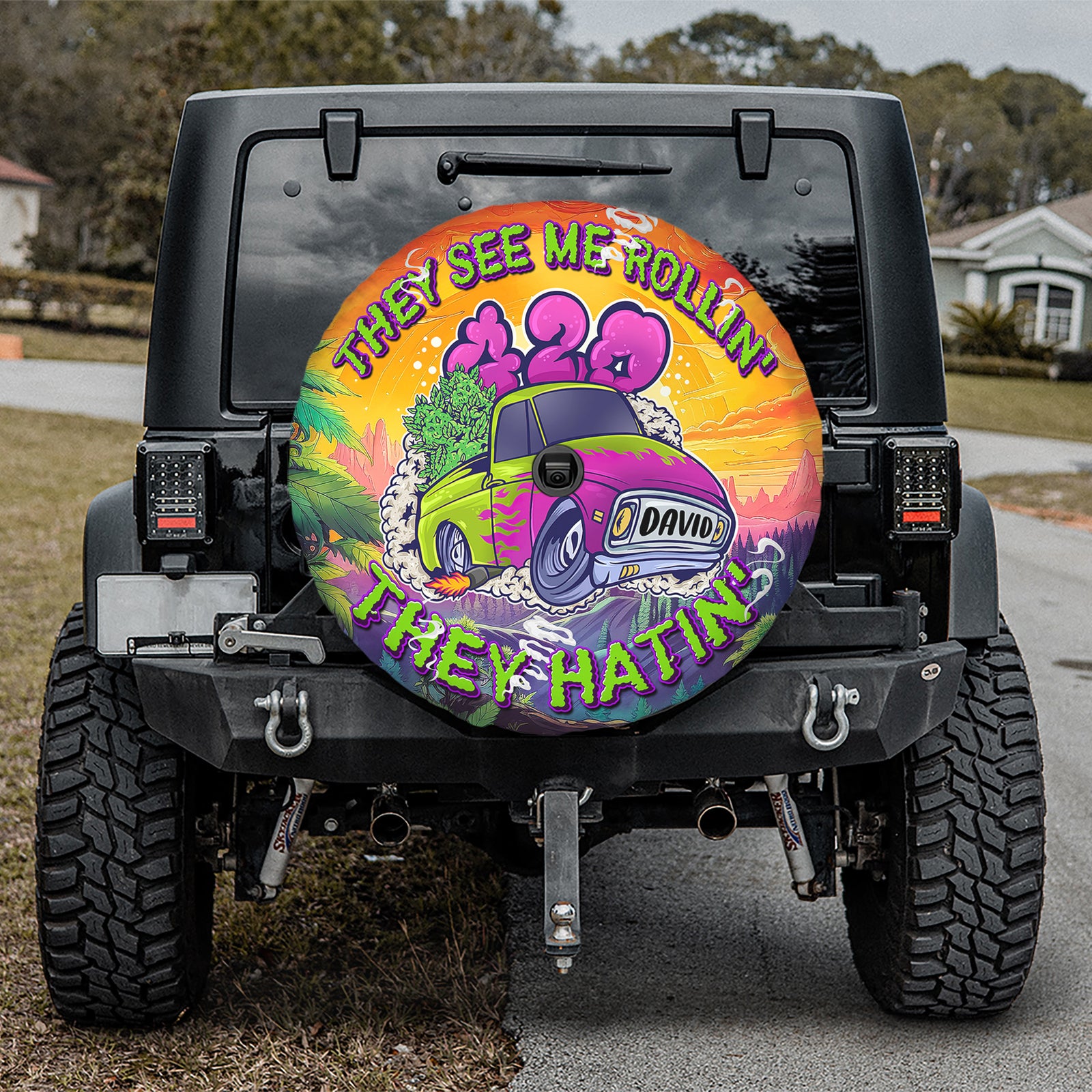 Personalized Gifts For Weed Lover Tire Cover 04toqn010724 420 Friends - Tire Covers - GoDuckee