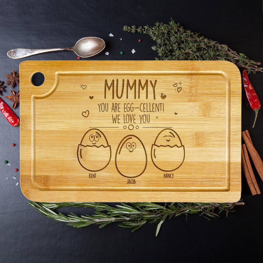 Personalized Gifts For Mom Engraved Cutting Board We Love You Mom - Home Decor - GoDuckee