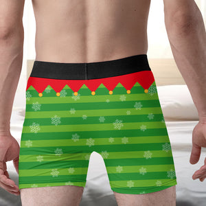 Custom Photo Gifts For Men Boxers, Funny Couple Touch My Elf 01toqn240924 - Boxer Briefs - GoDuckee