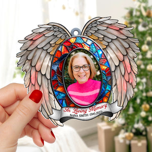 Custom Photo Gifts For Heaven Christmas Suncatcher Ornament 04HUTN241024 - Ornament - GoDuckee