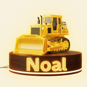 Building Construction Tractor Light Box - Personalized Gift For Kids 02HYTA061225 - Light Box - GoDuckee