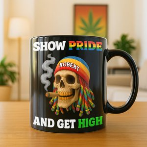Show Pride And Get High Mug - Personalized Gifts For LGBT Smokers 02topu050625 - Coffee Mug - GoDuckee