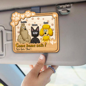 Personalized Car Visor Clip For Parents - Come Home Safe Reminder 01KALU200225PA - Car Visor Clip - GoDuckee