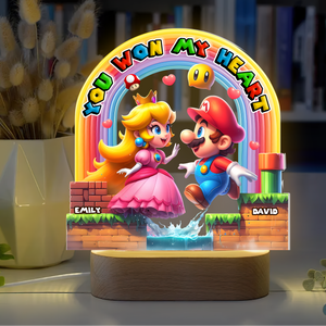 Cute Game Couple Led Light - Personalized Gifts For Couple 03hupu150425 - Led Night Light - GoDuckee