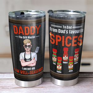 Daddy The Grill Master- Gift For Father-Personalized Tumbler- Father's Day Tumbler - Tumbler Cup - GoDuckee