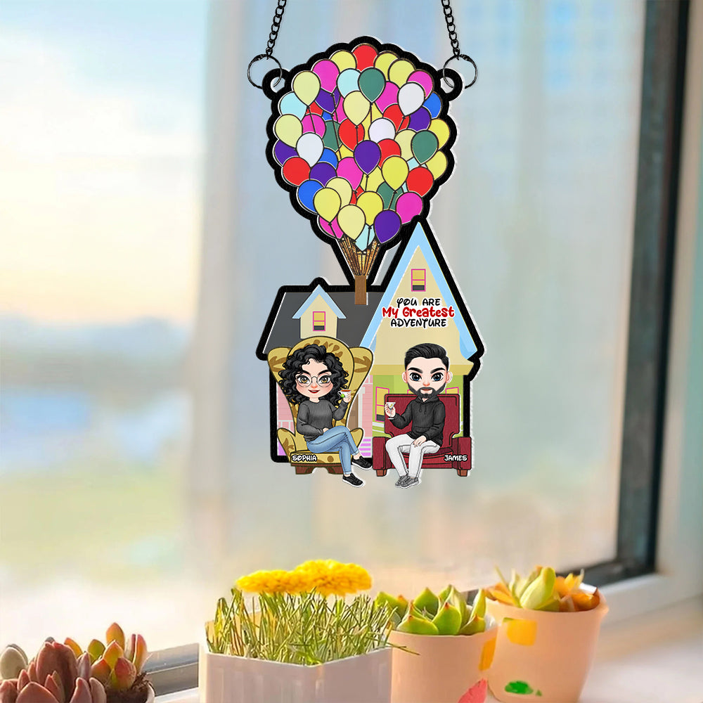 Personalized Gifts For Couple Suncatcher Ornament 04kapu040724 - Ornament - GoDuckee
