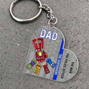 Police Dad The Man The Police Officer 052qhqn260523ha Personalized Keychain - Keychains - GoDuckee