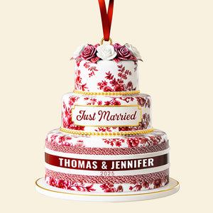 Personalized Gifts For Newlyweds Christmas Ornament 04pgqn260925 - Ornament - GoDuckee
