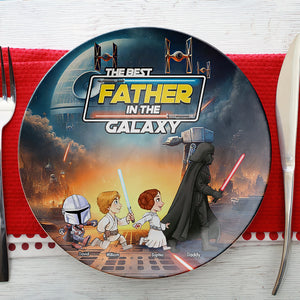 Galaxy Mom Ceramic Round Plate - Personalized Gift For Mom 05XQQN090425 - Ceramic Round Plate - GoDuckee