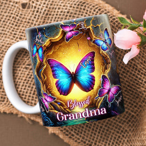 Butterfly Grandma Coffee Mug - Personalized Gift For Grandma 02OHLU280325 - Coffee Mug - GoDuckee