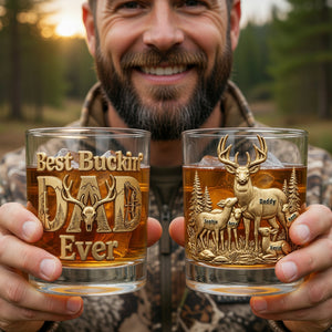 The Best Hunting Dad Drinking Glass - Personalized Gifts For Dads 03naqn220526