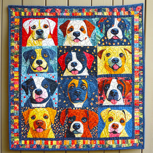 Boxers Dog Christmas Quilt Bed Set Gifts For Dog Lovers 04HUDT081124 - Blanket - GoDuckee