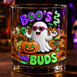 Stoner Boo Round Glass - Personalized Halloween Gifts 04TODT170826-Homacus