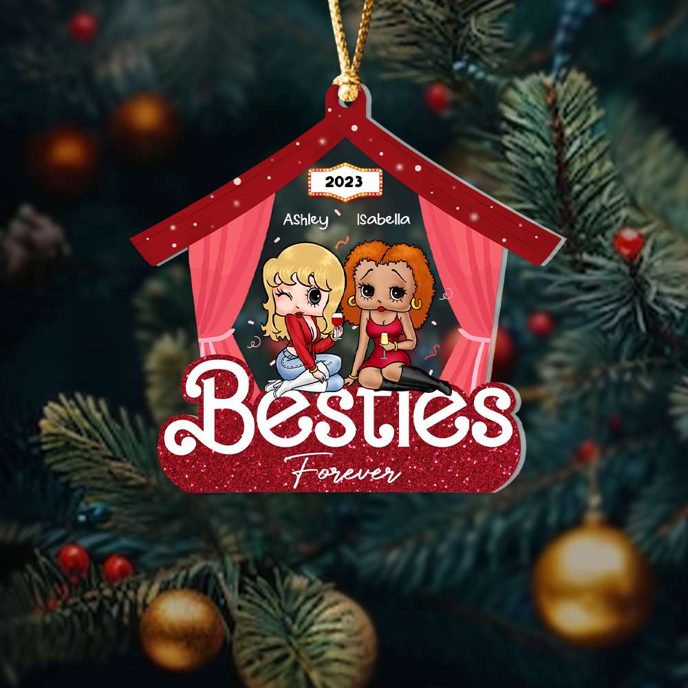 Bestie Forever, Gift For Friends, Personalized Acrylic Ornament, Friendship Ornament, Christmas Gift 02NAHN031123HH - Ornament - GoDuckee