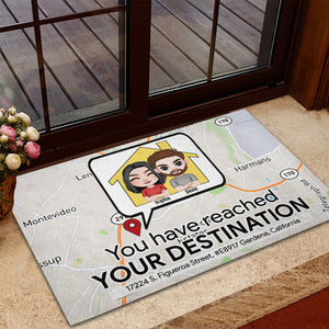 You Have Reached Your Destination- Personalized Door Mat- Gift For Family/ Gift For Couple- Family Door Mat - Doormat - GoDuckee