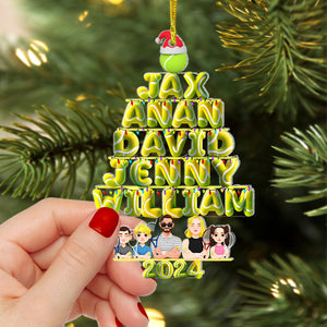 Personalized Gifts For Tennis Lovers Family Christmas Ornament 01xqtn231024pa - Ornament - GoDuckee