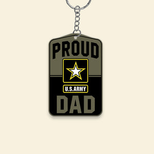 Military & Veteran Family Personalized Keychain, Gift For Family - Keychains - GoDuckee