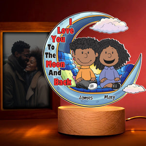 Personalized Gifts For Couple Lover Led Night Light Moon and Back 05XQDT201224HH - Led Night Light - GoDuckee