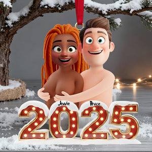 Naughty Couple Ornament Personalized Christmas Gifts 06OHDT151125 - Ornament - GoDuckee