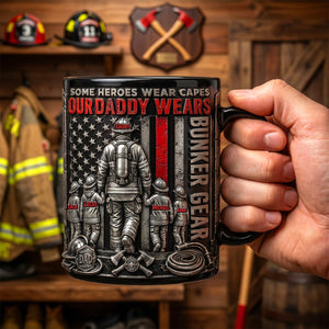 Hero Firefighter Daddy Coffee Mug - Personalized Gifts For Dad 02PADH150526 - Coffee Mug - GoDuckee