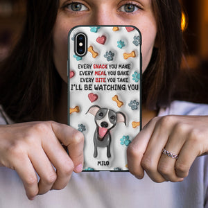 Personalized Gifts For Dog Lovers Phone Case, Cute Waiting Dog Puffy Effect 02qhpu080724 - Phone Case - GoDuckee