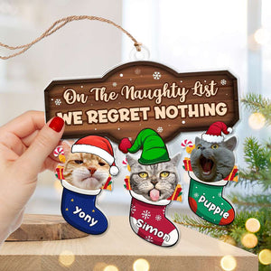 Custom Photo Gifts For Cat Lovers Christmas Acrylic Ornament 03XQLU291024 - Ornament - GoDuckee