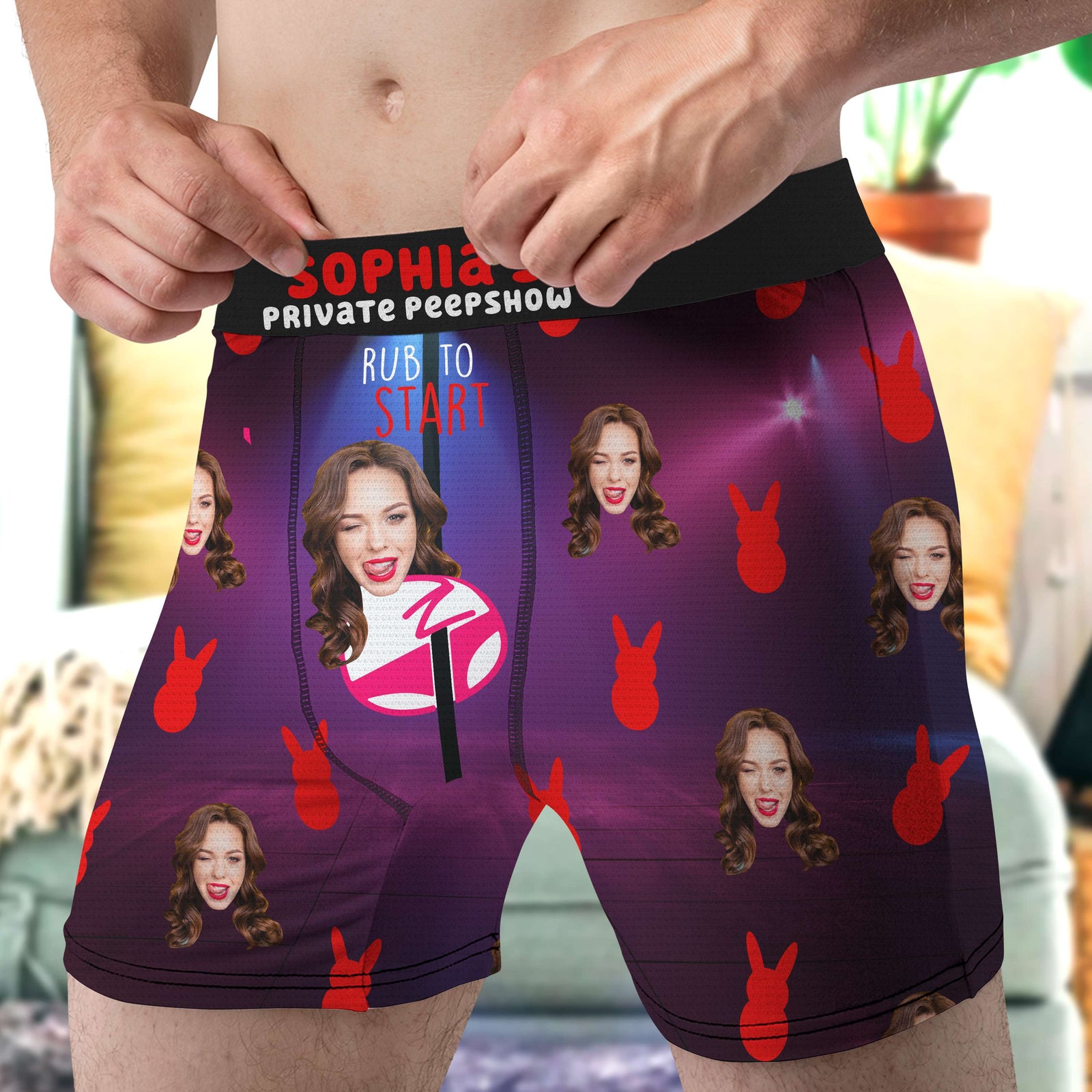 Custom Photo Boxer Briefs For Couples- Funny Couple Boxer- Couple Gift - Boxer Briefs - GoDuckee