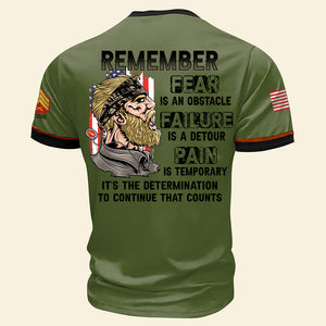 Custom Military Rank Gifts For Veteran Lapel Shirt One Day At A Time 02toqn110724 - Shirts - GoDuckee