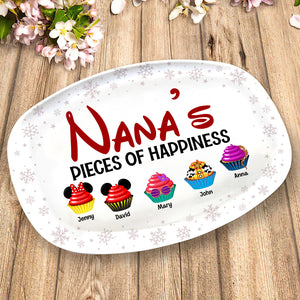 Nana's Pieces Of Happiness, Personalized 04OHTN261023QN Resin Plate, Christmas Gift For Family - Resin Plate - GoDuckee