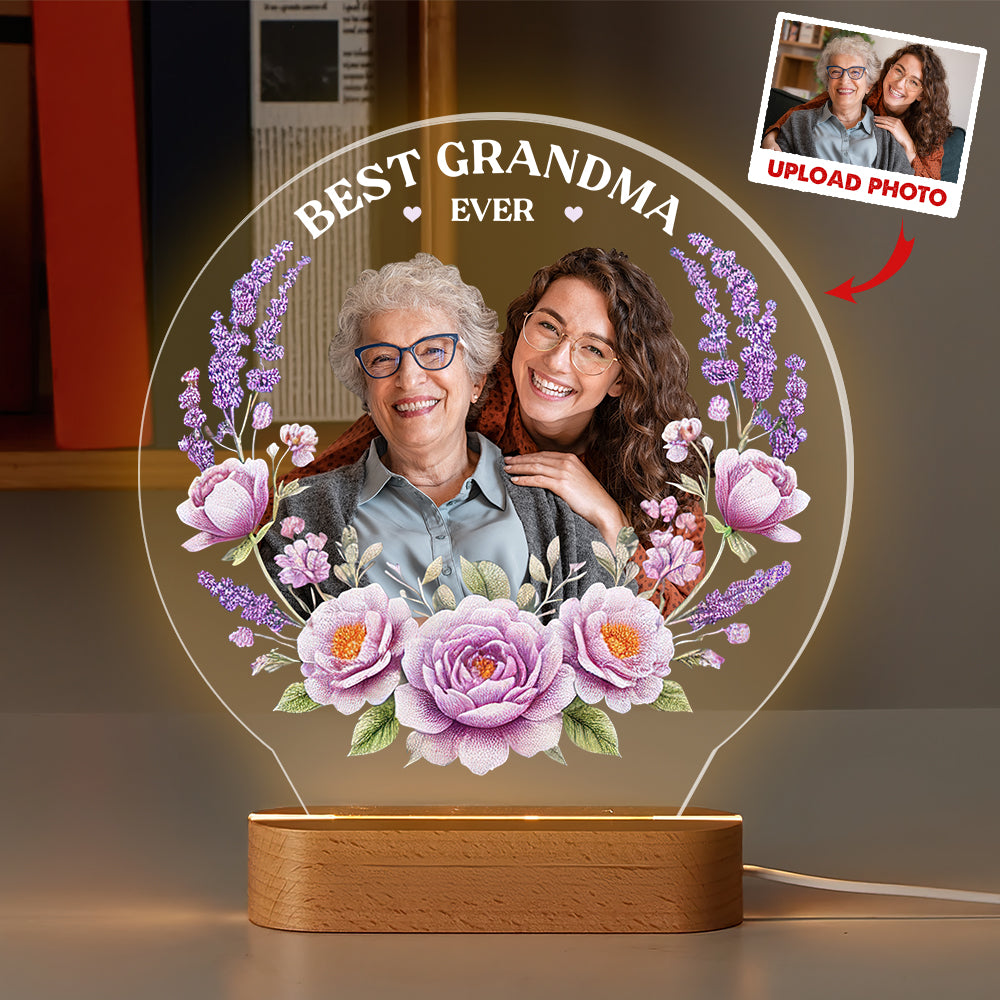 Custom Photo Gifts For Grandma Led Night Light Best Grandma Ever 01DTDT040325 - Led Night Light - GoDuckee