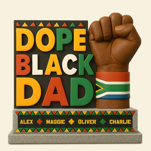 Black Dad Acrylic Plaque - Personalized Gifts For Dad 01HUDT010525 - Shaped Plaques - GoDuckee