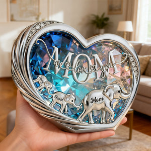 Follow Elephant Mom Acrylic Plaque, Personalized Gift For Mom 04qhtn070226 - Shaped Plaques - GoDuckee