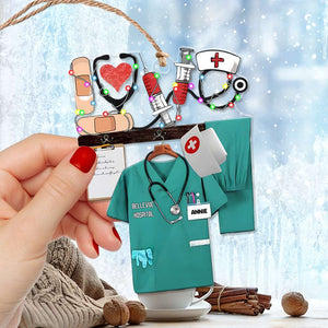 Personalized Gifts For Nurse Christmas Ornament 02OHLU161024 - Ornament - GoDuckee