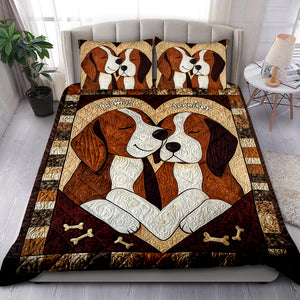 Personalized Gifts For Dog Couple Quilt Bed Set 01qnqn011124 - Blanket - GoDuckee