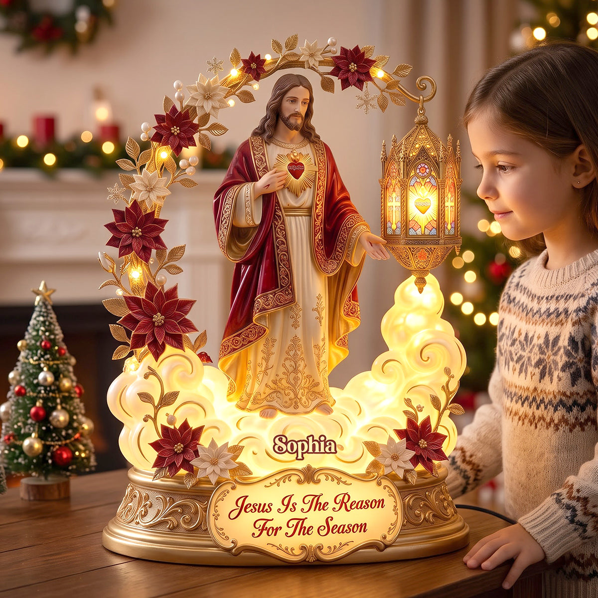 Sacred Heart Of Jesus Acrylic Light Box - Personalized Gift For Christians 05PGTN231026 - Light Box - GoDuckee