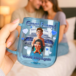 Naughty Couple 3D Heart Glass Mug - Personalized Gifts For Couple 05tgqn240625 - 3D Heart Glass Mug - GoDuckee