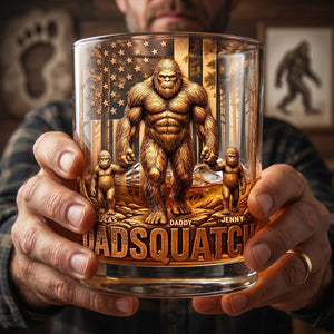 Wild Dad Energy Round Glass - Personalized Gifts For Dads 04NATN010526 - Glass - GoDuckee