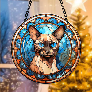 Personalized Gifts For Cat Lover Suncatcher Ornament 01KAQN280824 - Ornament - GoDuckee