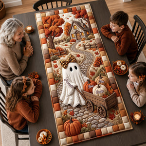 Grandma Halloween Quilted Table Runner - Personalized Gifts For Halloween 01pglu020926