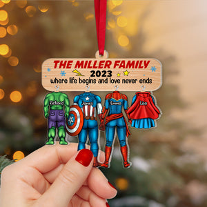 Family, Where Life Begins And Love Never Ends, Personalized 01NATN111123 Ornament - Ornament - GoDuckee