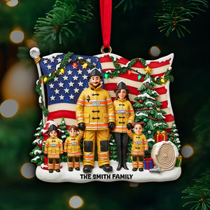 Pride Firefighter Christmas Ornament - Personalized Gifts For Family 04TOLU180925 - Ornament - GoDuckee