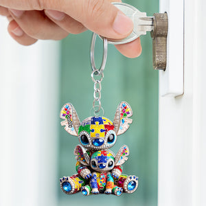 Autism Dad Keychain - Personalized Gifts For Dad 04TGQN140525 - Keychains - GoDuckee