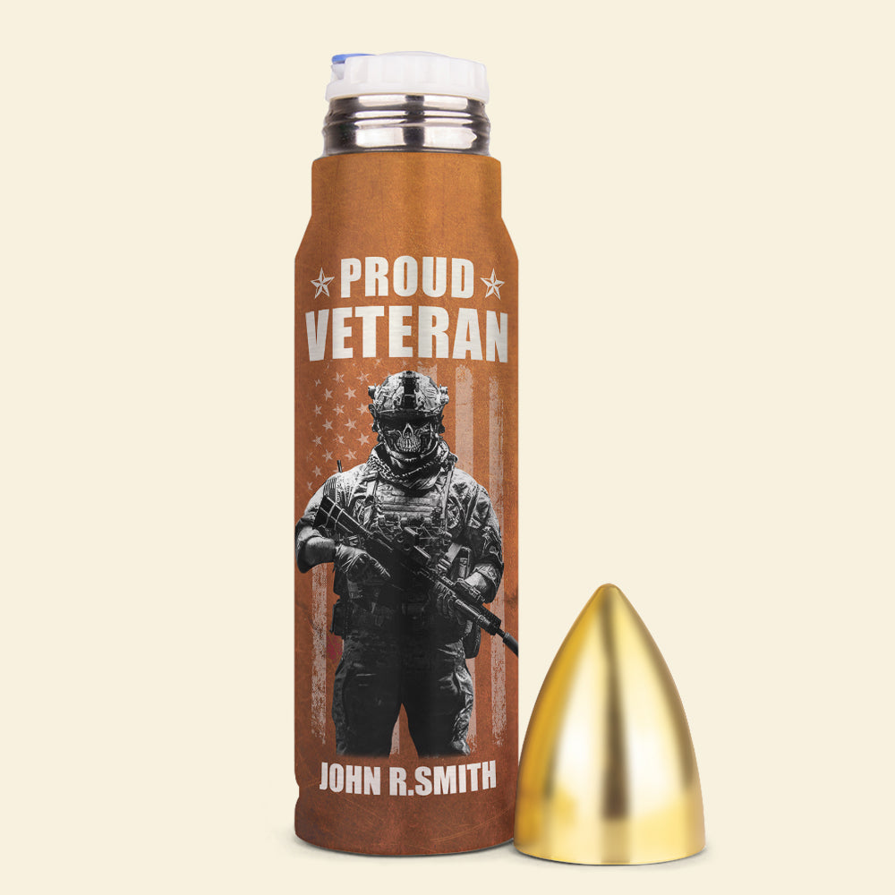 Bullet American Flag Water Bottle