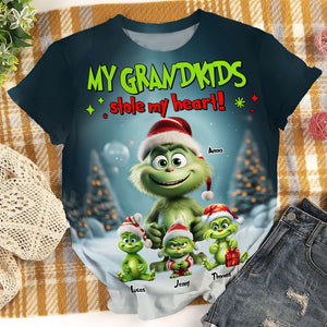 Personalized Gifts For Grandma/Mom 3D Shirt, Christmas Green Character 04NATN310724 - AOP Products - GoDuckee