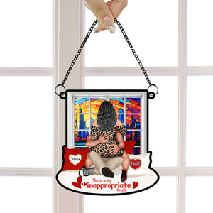 Personalized Gifts For Couple, Naughty Couple Acrylic Suncatcher Ornament Valentine 01KALU101224HH - Ornament - GoDuckee