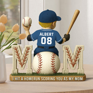 Baseball Mom Acrylic Plaque Gifts For Mom 04TGQN180425 - Shaped Plaques - GoDuckee